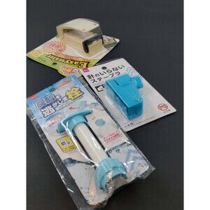 Daiso Japan 3pc Lot: Fresh Soda Pump, Mini Bag Heat Sealer & Stapleless Stapler